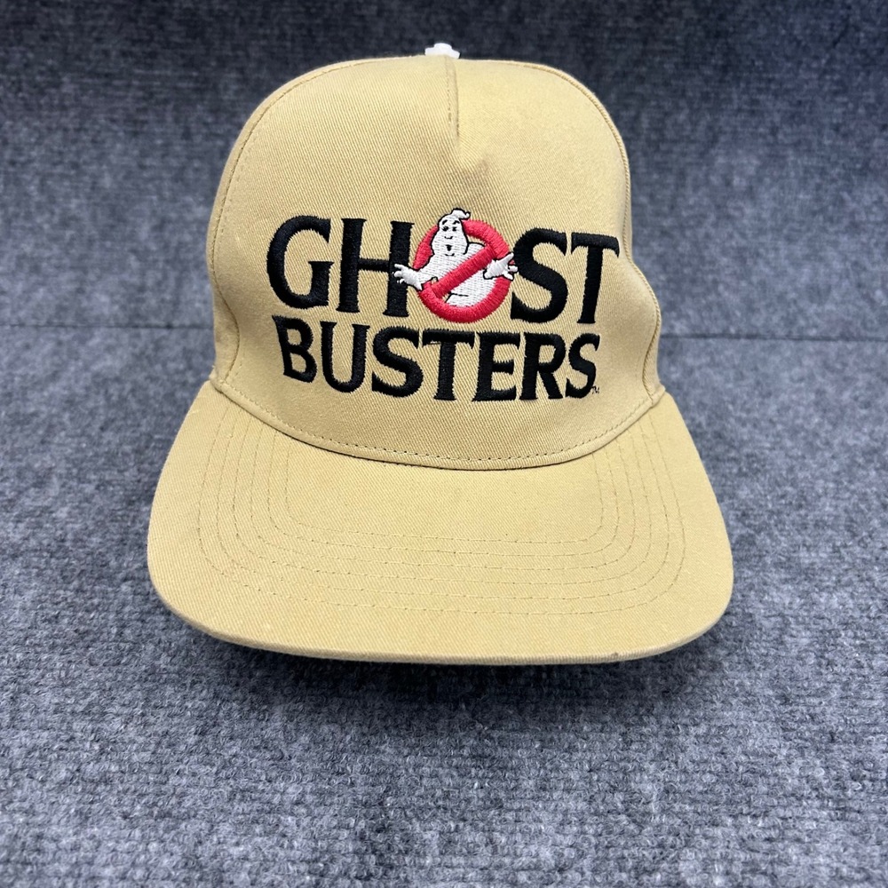 Ghostbusters Movie Promo Snapback Hat Tan Khaki Embroidered Logo Baseball Cap